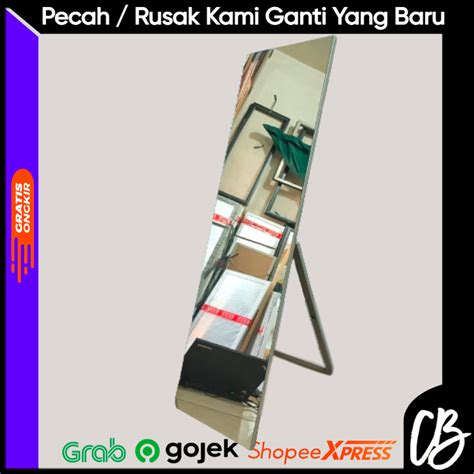 Jual Standing Mirror Model Frameless Bisa Digantung Ukuran 45 X 122 Cm