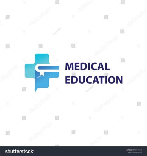 Medical Education Logo Design Medical Icon Stock Vector Royalty Free