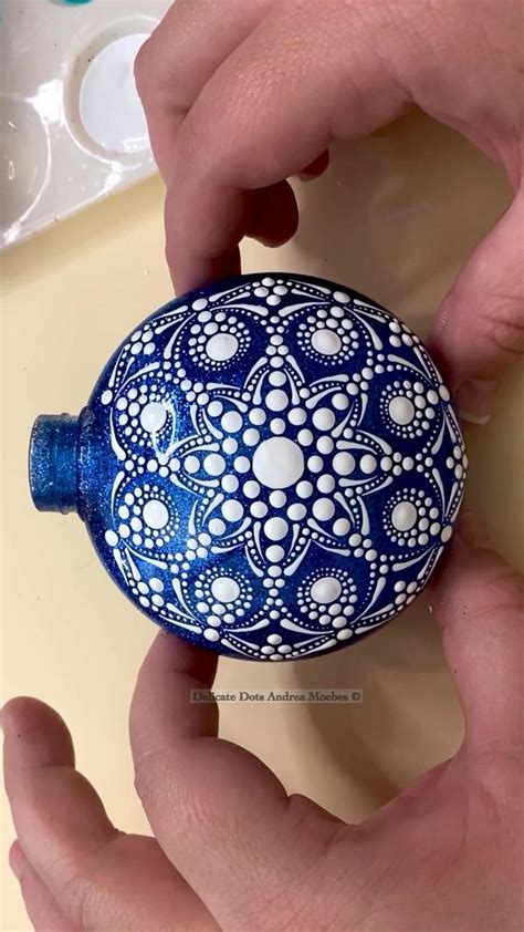 Dot Mandala Christmas Ornament Snowflake Design