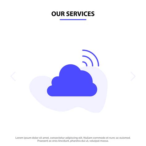 Our Services Cloud Rainbow Sky Spring Weather Solid Glyph Icon Web Card