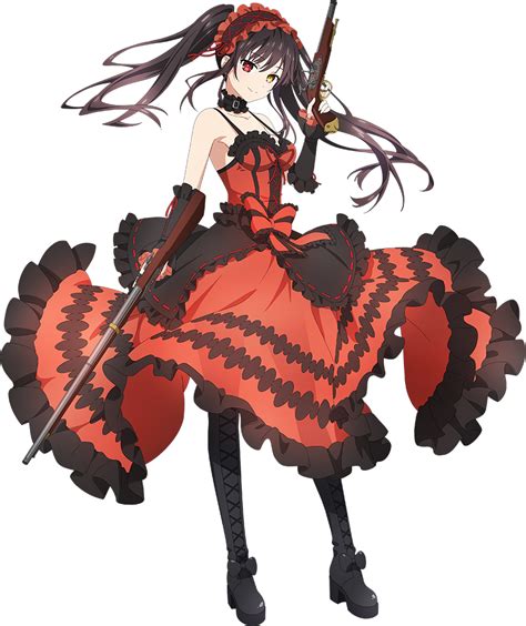 Tokisaki Kurumi Date A Live Cross Laced Footwear Official Art 1girl Antique Firearm Black