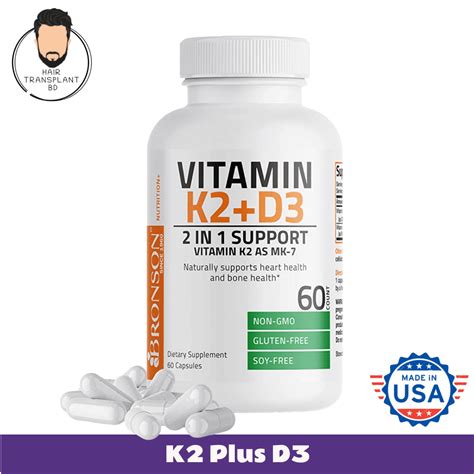 Bronson Vitamin K Mk With D Supplement Iu Vitamin D And