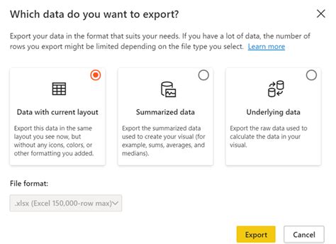 Power Bi Desktop Export Data Table To Excel Printable Forms Free Online