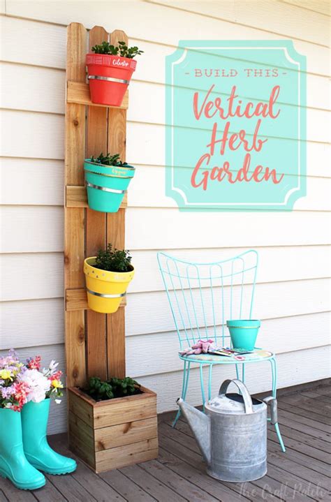 Diy Vertical Planter With Fence Slats And Terra Cotta Pots