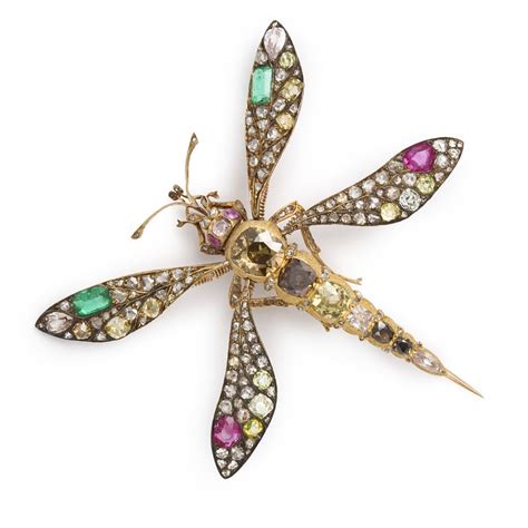 Jeweled Mosquito Brooch Insect Jewelry Antique Jewelry Animal Jewelry