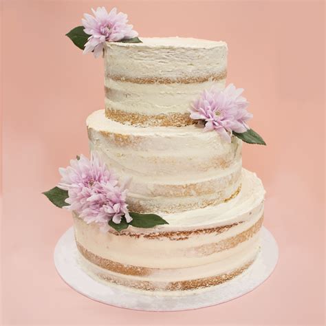 Bakerdays Large 3 Tier Naked Wedding Cake