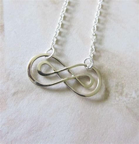 Sterling Silver Necklace With Infinity Charm Minimal Collection