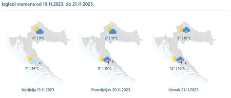 VIKEND PROGNOZA Vjetrovitije I Hladnije Ali Bez Velike Studeni