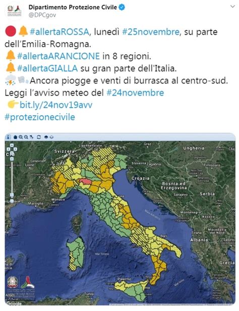 Meteo Cronaca Diretta Fiumi In Piena Allerta Rossa Della Protezione