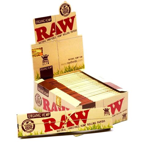 Raw Organic Hemp Kingsize Slim Rolling Papers Speed Greens