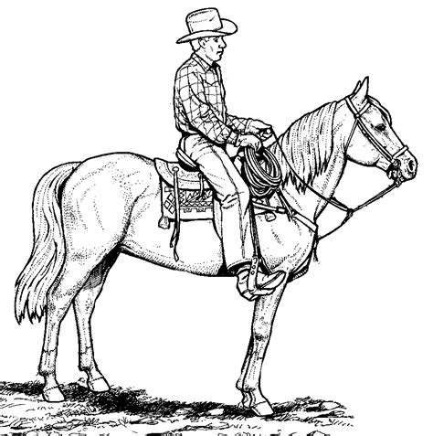 Dibujo De Cowboy Para Colorear Y Pintar 41304