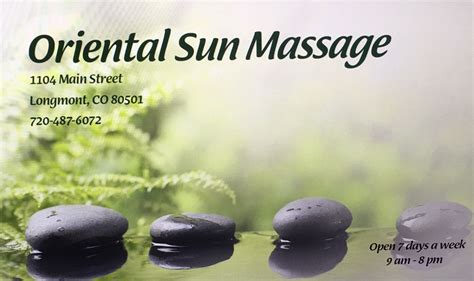 Oriental Sun Massage Updated January Main St Longmont