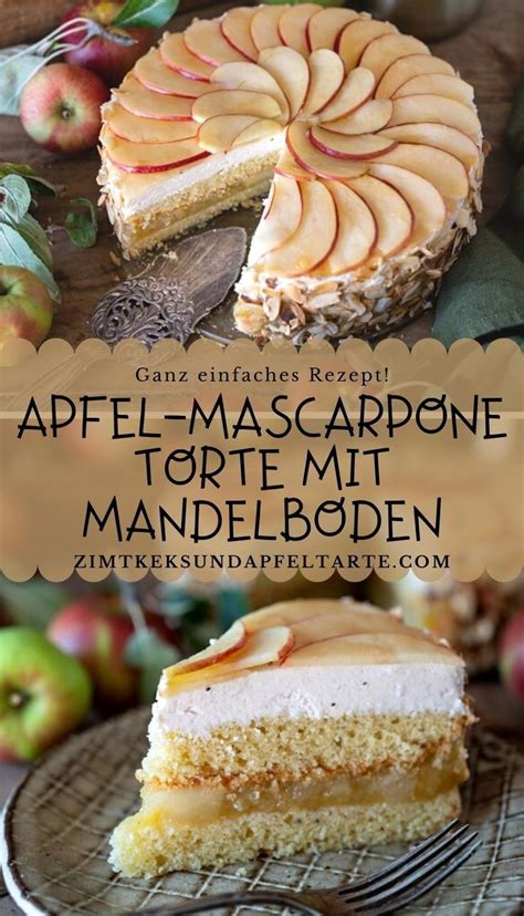 An Apple Mascarpone Torte Mit Mandelboden On A Plate