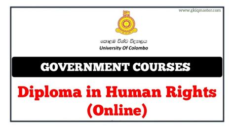 Diploma In Human Rights Online University Of Colombo