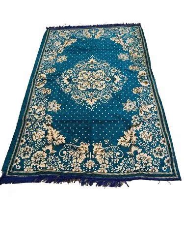 For Home Blue Living Room Embroidery Velvet Carpet At Rs Piece In