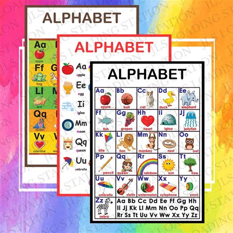 educational charts alphabet laminated  size shopee philippines