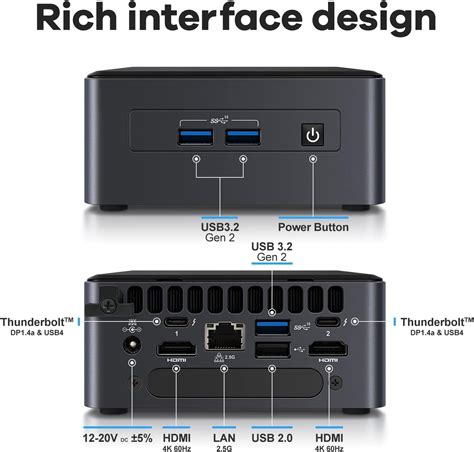 Buy Intel Nuc 11 Pro Mini Pc Kit Nuc11tnhi5 4 Core I5 1135g7 16gb Ram