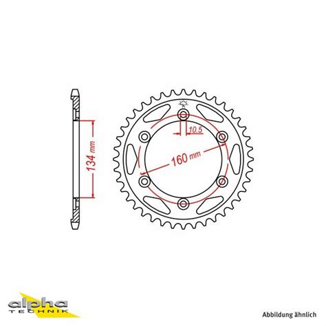 Kettenrad 40 Zähne Teilung 530 schwarz 23 165 006 40 09