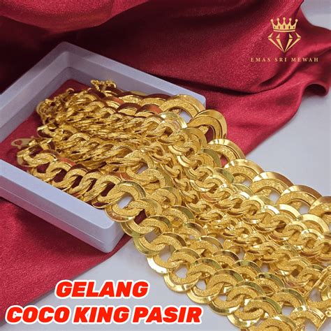 Gelang Tangan Coco King Dewasa Budak Emas Original Emas