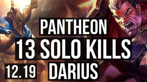 Pantheon Vs Darius Top 13 Solo Kills Legendary 16m Mastery 234