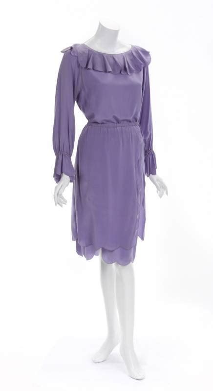 Elizabeth Taylor Violet Silk Ensemble