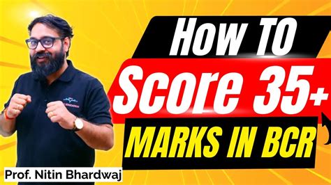 How To Score 35 Marks In BCR CA Foundation By Prof Nitin Bhardwaj