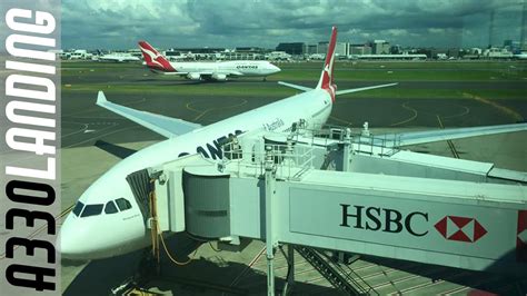 Qantas Airbus A330 200 Landing At Sydney Airport Youtube