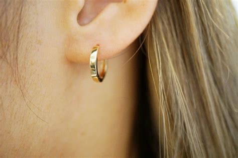 14k Solid Gold Huggie Earrings Dainty Huggie Earrings Etsy Australia