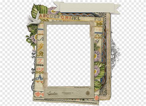 Rahmen Papier Shabby Chic Scrapbooking Stickerei Collage Blog