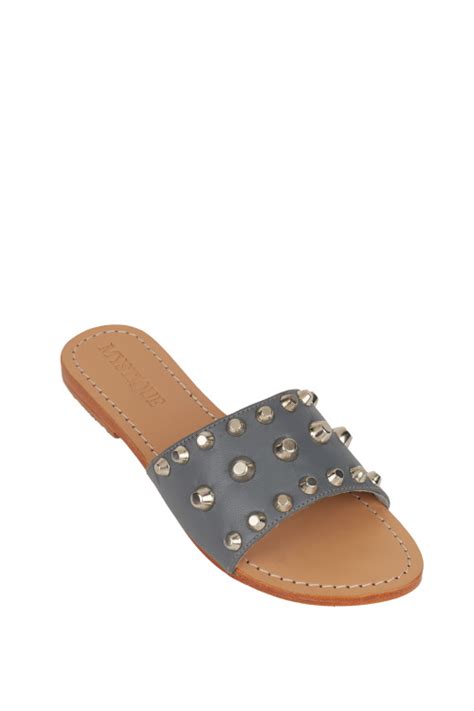 Our Leather Slides With Chrome Studs Are A Really Popular Item