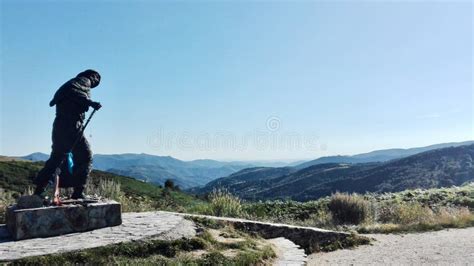 Statue Of Pilgrim On Camino De Santiago Editorial Photography Image