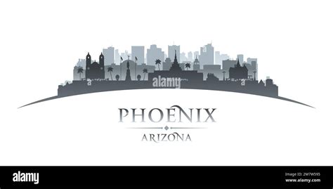 Phoenix Arizona City Skyline Silhouette Vector Illustration Stock