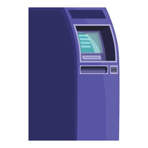 Modern Street Atm Machine Accepting Credit Cards Vector Art At