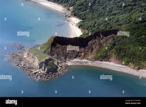 Aerial Photo Of Camels Hump Promontory In Between Cayton Bay And