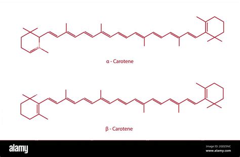 Alpha Carotene And Beta Carotene Chemical Structure Of α Carotene And