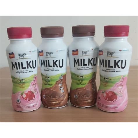 Jual Susu Milku Minuman Siap Minum Susu Uht Coklat Strawberry Shopee