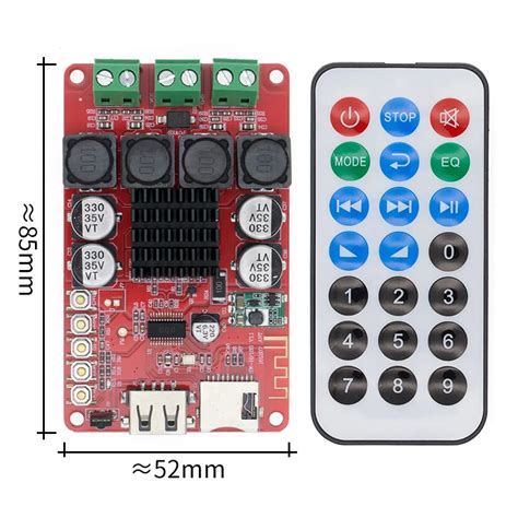 TPA3116 Bluetooth Al C S Amplifikat R Ses Kurulu Dijital U Disk TF Zme