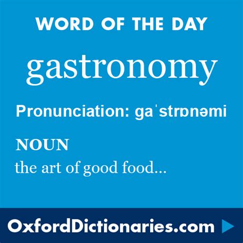 gastronomy - definition of gastronomy in English from the Oxford ...