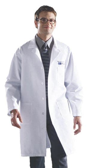 Medline Unisex Knee Length Lab Coat White Xl 1ct