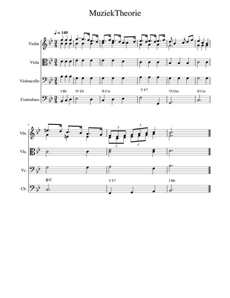 Muziektheorie Sheet Music For Contrabass Violin Viola Cello Mixed