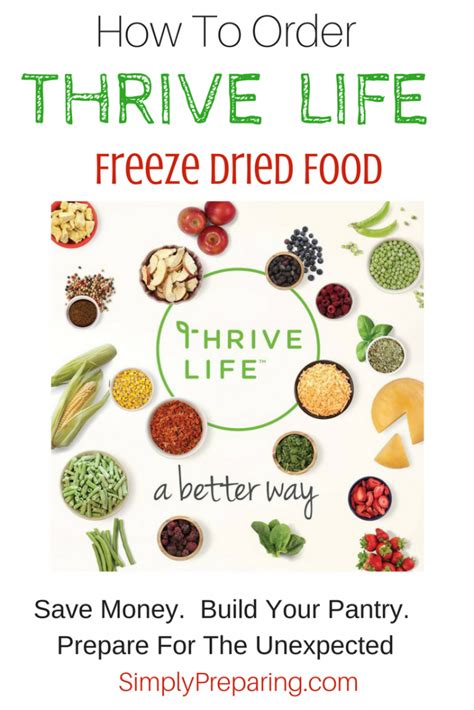 How To Order Thrive Freeze Dried Food - Simply Preparing