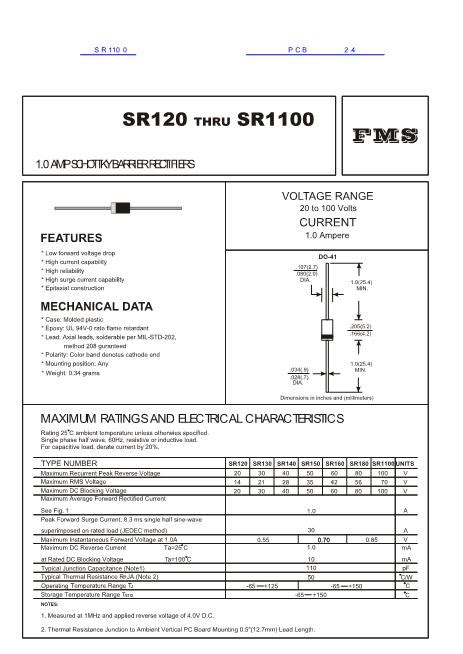 SR1100 Datasheet PDF文件下载 芯片资料查询 维库电子市场网