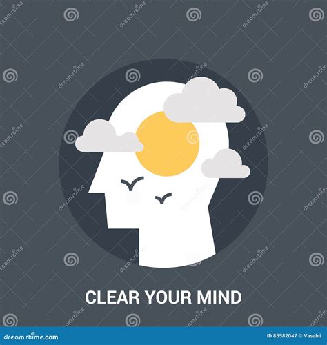 Clear Your Mind Icon Concept Stock Vector Illustration Of Cloud