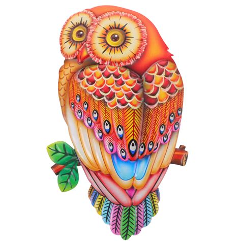 Decoration For Home Funny Owl Parrot Wall Hanging Vintage Ornament