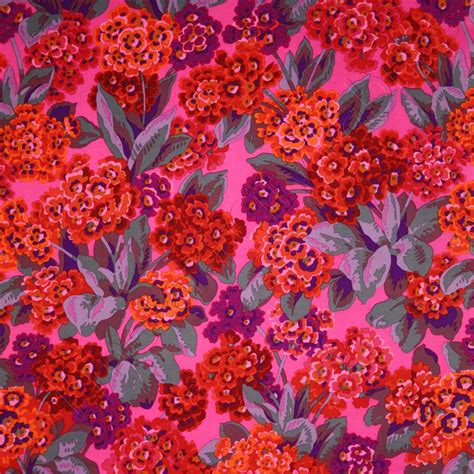 Kaffe Fassett Collective Primula Magenta Fabric Emerald City Fabrics