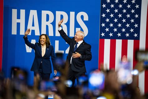 Election 2024 Kamala Harris And Tim Walz Hold First Rally As Running Mates