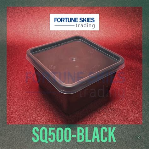 Fas Pack SQ500 BLACK 10 Pc Pack Microwavable Container Shopee