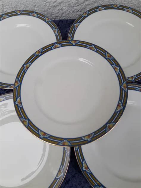 6 ASSIETTES PLATES En Porcelaine De Limoges F Legrand Et Cie EUR 40 00