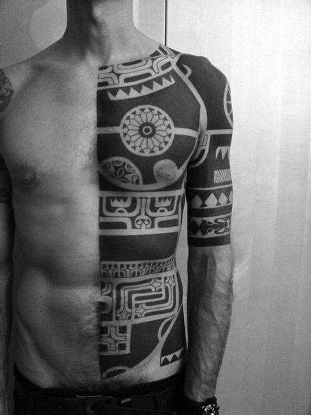 All Black Tattoos For Men Blackout Design Ideas