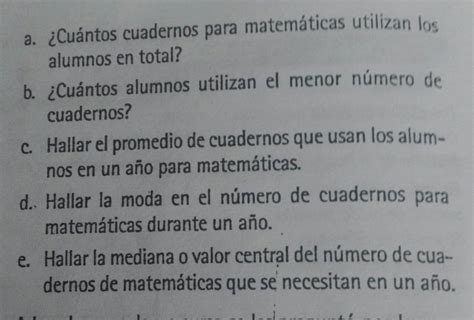 5 En un colegio se encontró que al año para matemáti cas 30 alumnos